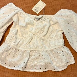 A New Day White Eyelet Blouse